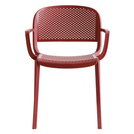 PEDRALI - Židle s područkami DOME 266 DS - červená