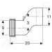 GEBERIT Příslušenství Souprava přímého dopojení pro závěsné WC, excentrická 3 cm 131.085.11.1