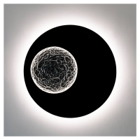 Holländer LED nástěnné svítidlo Luna, hnědočernostříbrná, Ø 120 cm, železo