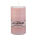 Růžová svíčka Unipar Finelines, doba hoření 40 h