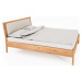 Dvoulůžková postel z dubového dřeva s čalouněným čelem 180x200 cm Pola - The Beds