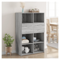 vidaXL Skříň highboard šedá sonoma 80 x 42,5 x 124 cm kompozitní dřevo