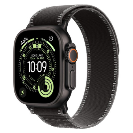 Apple Watch Ultra 3 (2025) 49mm Černý titan s černým/uhlovým trailovým tahem M/L