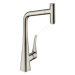 Hansgrohe 73803800 - Dřezová baterie M7115-H320 s výsuvnou sprškou, sBOX, vzhled nerezu