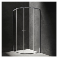 OMNIRES BRONX sprchový kout s posuvnými dveřmi čtvrtkruh, 90 x 90 cm chrom / transparent /CRTR/ 