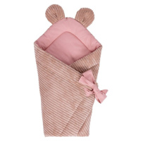 Růžová manšestrová dětská zavinovačka 35x65 cm – Meowbaby