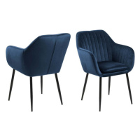 Jídelní židle Aiden modrá, černá