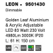 NOVA LUCE závěsné svítidlo LEON plátkovaný zlatý hliník a akryl nastavitelné LED 83W 230V 3000K 