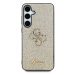 Zadní kryt Guess PU Fixed Glitter 4G Metal Logo pro Samsung Galaxy S25+, zlatá