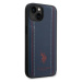US Polo USHCP14SPFAV hard silikonové pouzdro iPhone 14 6.1" navy blue Leather Stitch