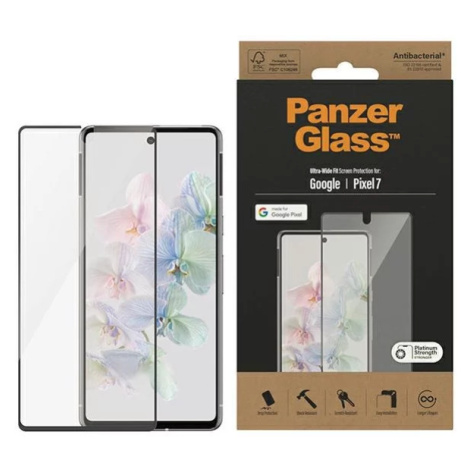 Ochranné sklo PanzerGlass Ultra-Wide Fit Pixel 7 Screen Protection Antibacterial black (57117240