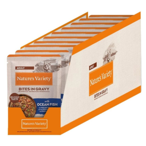 Nature's Variety Bites v omáčce 22 x 85 g - mořské ryby Nature’s Variety