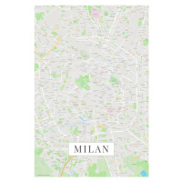 Mapa Milan color, POSTERS, (26.7 x 40 cm)