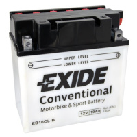 Motobaterie EXIDE BIKE Conventional 19Ah, 12V, EB16CL-B