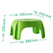 Ridder A1102605 prostiskluzová stolička do koupelny, zelená- v. 22 cm, š. 33 cm, hl. 24 cm