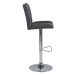 Dkton Designová barová židle Nerine tmavě šedá a chromová