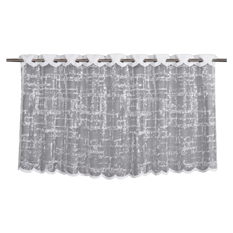 Sehlbach Vitrážová záclona se skrytými poutky, bílá 140 x 60 cm