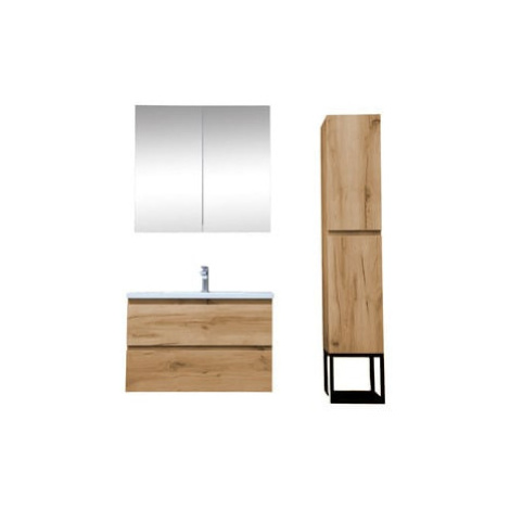 Koupelnová skříňka s umyvadlem SAT B-Way dub mat KSETBWAY8