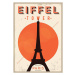 Ilustrace Vintage Eiffel Tower Poster, kursatunsal, 30x40 cm