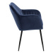 Židle S Područkami Emilia Tmavě Modrá