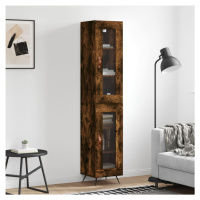 vidaXL Skříň highboard kouřový dub 34,5 x 34 x 180 cm kompozitní dřevo