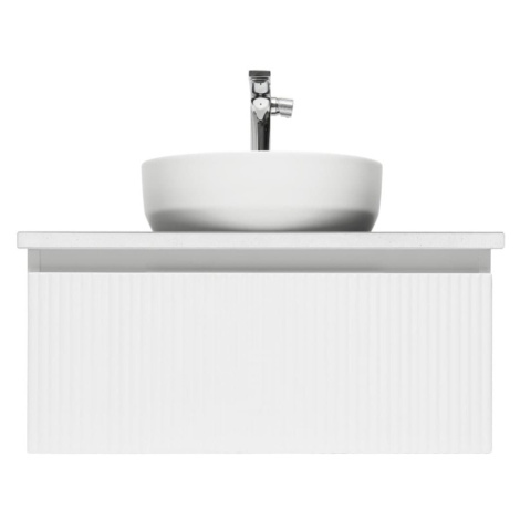 Koupelnová skříňka s umyvadlem a baterií SAT Evolution 78x30x44,8 cm bílá mat SATEVO80WMDBUB SAT