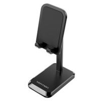 Vention Height Adjustable Desktop Cell Phone Stand Black Aluminum Alloy Type