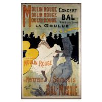 Obrazová reprodukce Poster for the red mill, Toulouse-Lautrec, Henri de, 26.7 × 40 cm