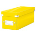 Žlutý kartonový úložný box s víkem 14x35x14 cm Click&Store – Leitz