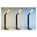 Solight LED stolní lampička stmívatelná, 8W, display, změna chromatičnosti, hliník, černá WO59-B