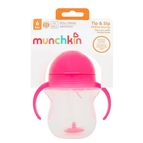 MUNCHKIN Click Lock™ Tip & Sip hrneček růžový 207 ml