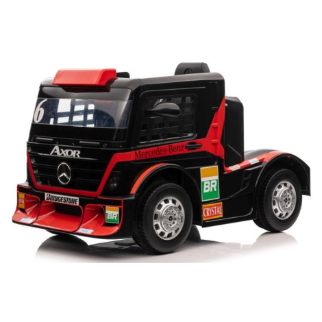 mamido  Dětský elektrický kamion Mercedes Axor LCD červený