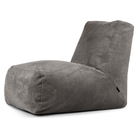 Tmavě šedý manšestrový sedací vak Tube – SLOWDOWN