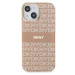 DKNY PC/TPU Repeat Pattern Tonal Stripe Magsafe kryt iPhone 15 růžový