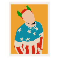 Ilustrace Keith Flint Minimalist Pop Art, Retrodrome, 30 × 40 cm