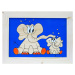 70 dětský obrázek sloni modrý - m - 250x330mm