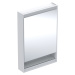 Geberit ONE - Zrcadlová skříňka s LED osvětlením, 600x900x150 mm, panty vpravo, s nikou, bílá 50