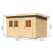 Dřevěný zahradní domek 364 x 244 cm Dekorhome Smrk,Dřevěný zahradní domek 364 x 244 cm Dekorhome