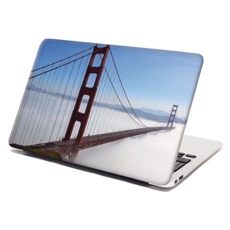 Sablio Samolepka na notebook Golden Gate v mlze - 38x26 cm