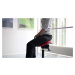 Sedlová židle SALLI Swing Barva čalounění: Kůže - svetlo šedá #01085, Konstrukce: chromová + sta