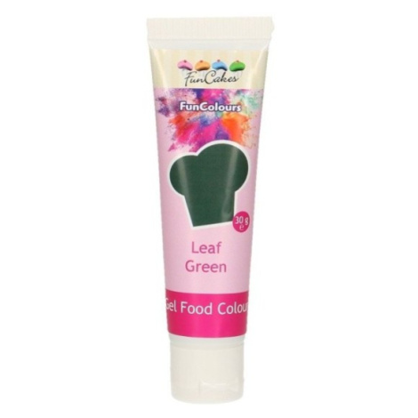 SLEVA:  FunColours - gelová barva - zelená - LEAF GREEN  - 30g FunCakes