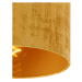 Stropní lampa matně černý sametový odstín zlatá 25 cm - Combi