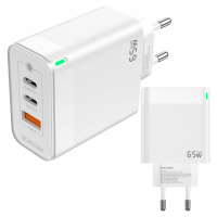 Rychlá Síťová Nabíječka Univerzální Kostka (65W/3.0A) |2xUSB-C Usb-a