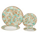 TEMPO-KONDELA DONATELLA TURQUOISE, jídelní souprava, set 20 ks, porcelán