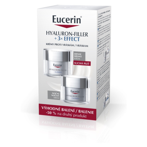 Eucerin Hyaluron-Filler + 3x Effect denní + noční krém 2x50 ml