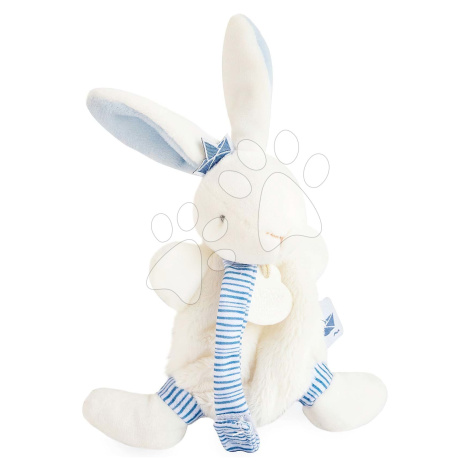 Plyšový zajíček s klipem na dudlík Bunny Sailor Perlidoudou Doudou et Compagnie modrý 15 cm v dá