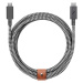 Native Union Belt Cable Pro USB-C 240W nabíjecí kabel, 2,4m, černý/bílý