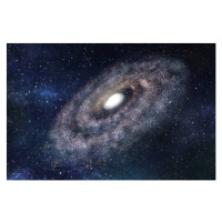 Fotografie Big Spiral Galaxy - 3D Rendered, vchal, 40x26.7 cm