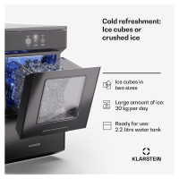Klarstein Ice Galet, výrobník ledu, 20 kg/24 h, 2,2 l, Auto-Clean