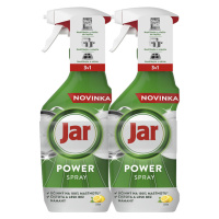 Jar Power Spray, 3v1, Víceúčelový Sprej Na Nádobí A Do Kuchyně, Citronová Vůně, 2x500 ml